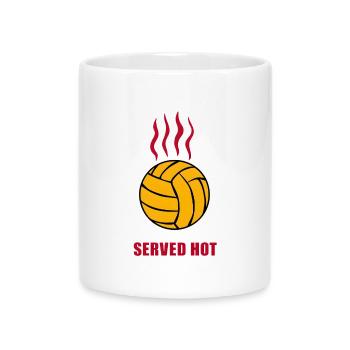 Served Hot - Tasse mit Herzhenkel - Weiß - Vorne