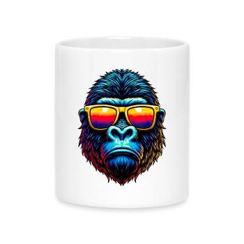 Gorilla - Mug with Heart-Shaped Handle - white - Front