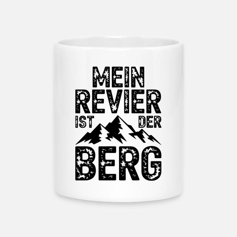 My territory is the mountain - Mug with Heart-Shaped Handle - white