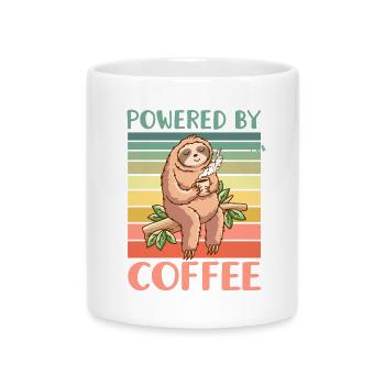 Coffee Sloth - Mug with Heart-Shaped Handle - white - Front