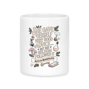 Très bon conseil Alice au pays des merveilles Citation - Mug avec anse en forme de cœur - blanc - Devant