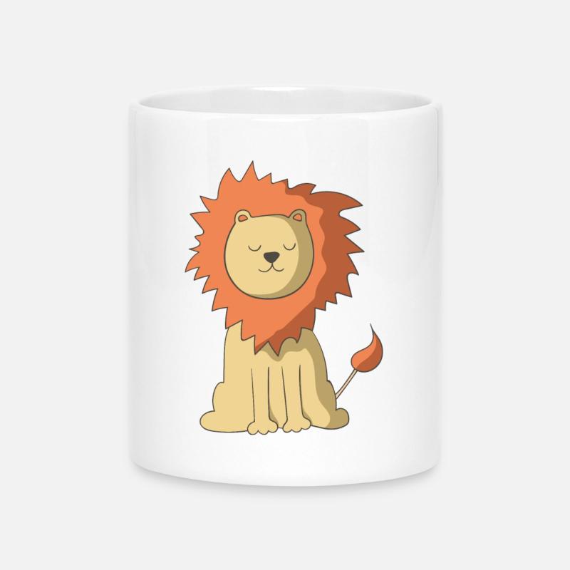 lion - Mug with Heart-Shaped Handle - white