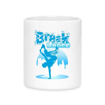 Ville breakdance - Mug avec anse en forme de cœur - blanc - Devant