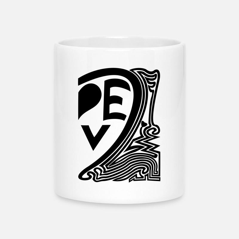half a heart love patystyle part2 - Mug with Heart-Shaped Handle - white