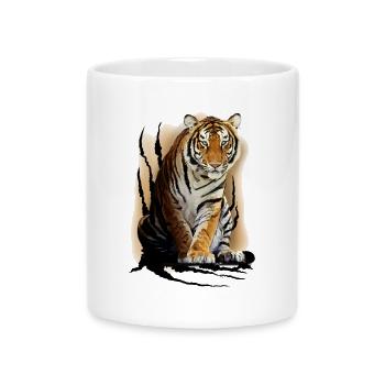 tiger - Mug with Heart-Shaped Handle - white - Front