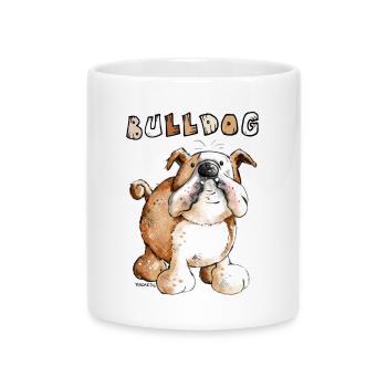 Bulldog anglais - Mug avec anse en forme de cœur - blanc - Devant