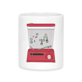 Wässriger Ring Strahl - Tasse mit Herzhenkel - Weiß - Vorne