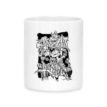 Design abstrait géométrique coloré - Mug avec anse en forme de cœur - blanc - Devant