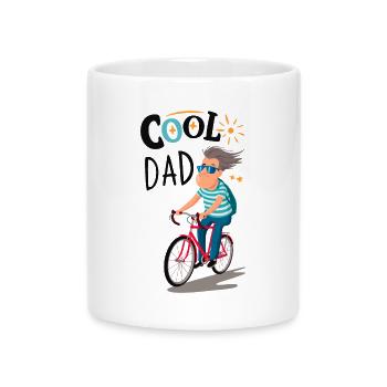 Cool Dad Cycling - Mug with Heart-Shaped Handle - white - Front