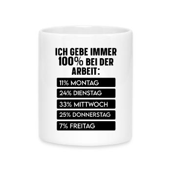 Noir Carré Minimal - Mug avec anse en forme de cœur - blanc - Devant