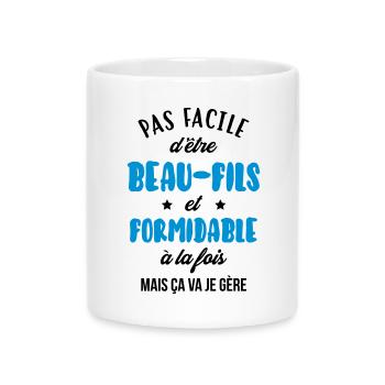 belle-fille / beau-fils / beau fils / belle fille - Mug avec anse en forme de cœur - blanc - Devant