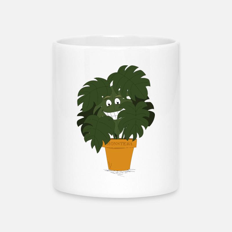 Monstera - Tasse mit Herzhenkel - Weiß