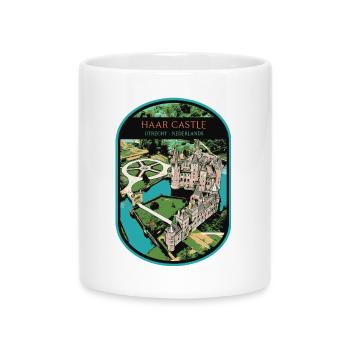 Illustration von Schloss Haar, Utrecht - Tasse mit Herzhenkel - Weiß - Vorne