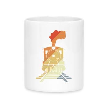 Railroad Drawing Vintage Style - Mug with Heart-Shaped Handle - white - Front
