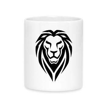 Tribal Lion - Mug avec anse en forme de cœur - blanc - Devant