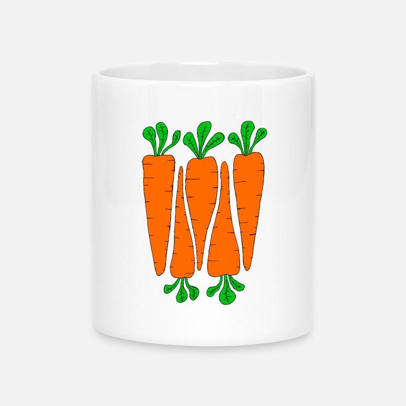 Carrots - Mug with Heart-Shaped Handle - white