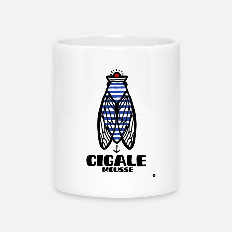 Cigale Marine Mousse - Mug avec anse en forme de cœur - blanc