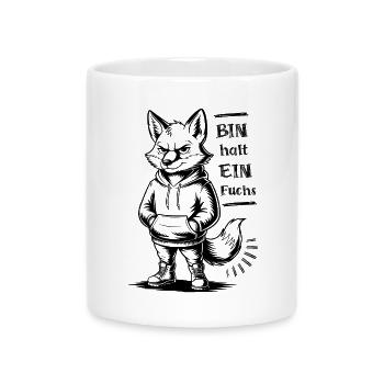 Bin halt ein Fuchs - Tasse mit Herzhenkel - Weiß - Vorne