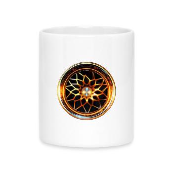 Car Rim - Mug with Heart-Shaped Handle - white - Front