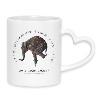 Mode Elefant - Tasse mit Herzhenkel - Weiß - Rechts
