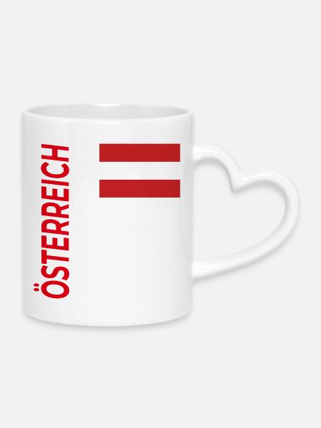 Bregenz - Tasse mit Herzhenkel - Weiß