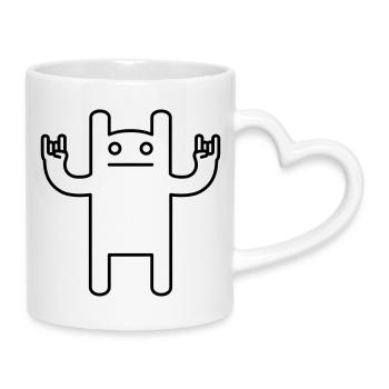 Monster Rock – Festival Comic Kawaii - Tasse mit Herzhenkel - Weiß - Rechts