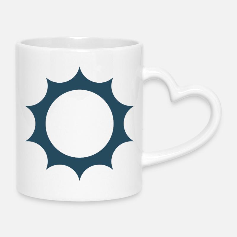 "Solar Energy – Clean Future" - Mug with Heart-Shaped Handle - white