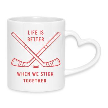 Para Eishockey Handicap - Tasse mit Herzhenkel - Weiß - Rechts