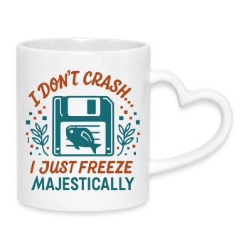 Majestic tech crash - Mug with Heart-Shaped Handle - white - Right
