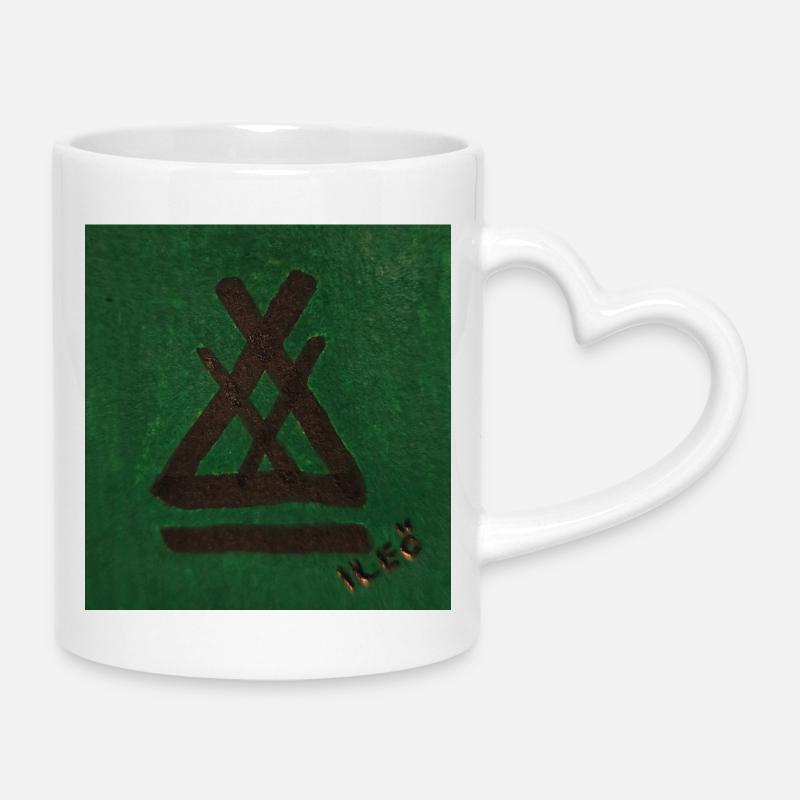 Lavvu - Mug with Heart-Shaped Handle - white