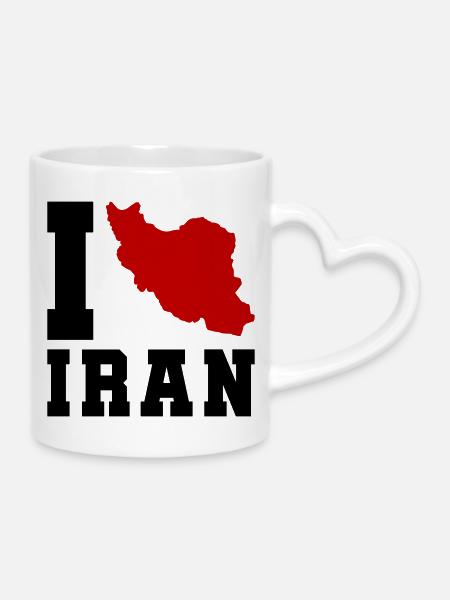 I Love Iran - Tasse mit Herzhenkel - Weiß