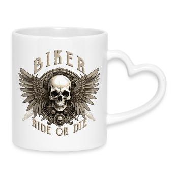 BIKER - Tasse mit Herzhenkel - Weiß - Rechts