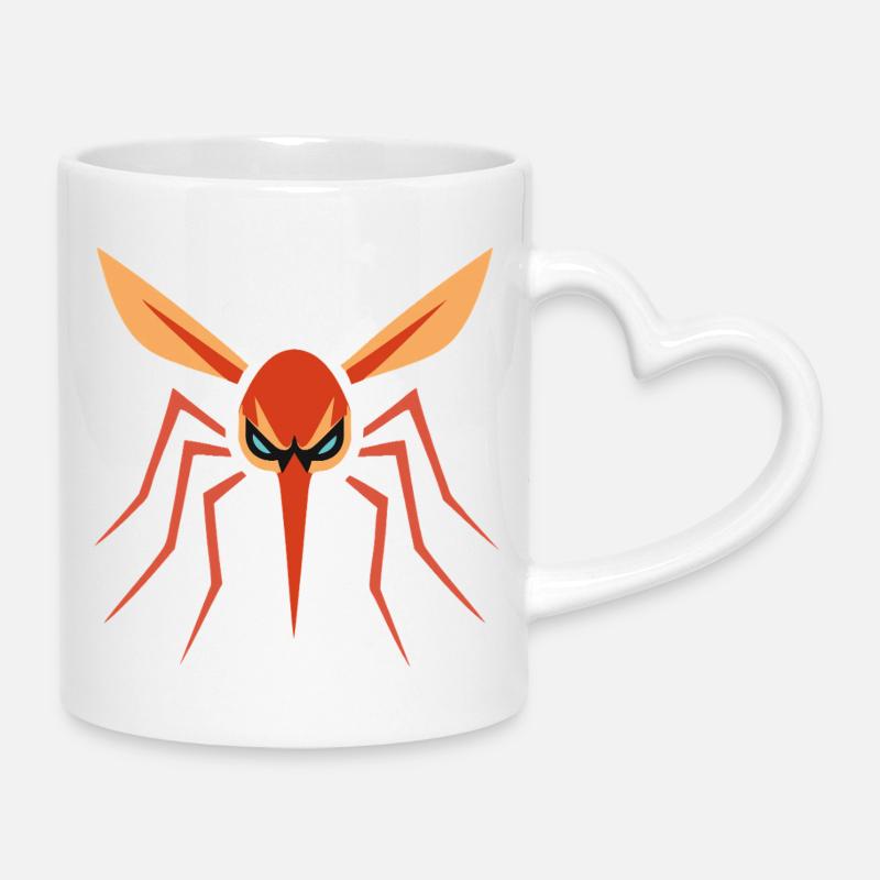 Mosquito, Mosquito, Insect, Evil - Mug with Heart-Shaped Handle - white