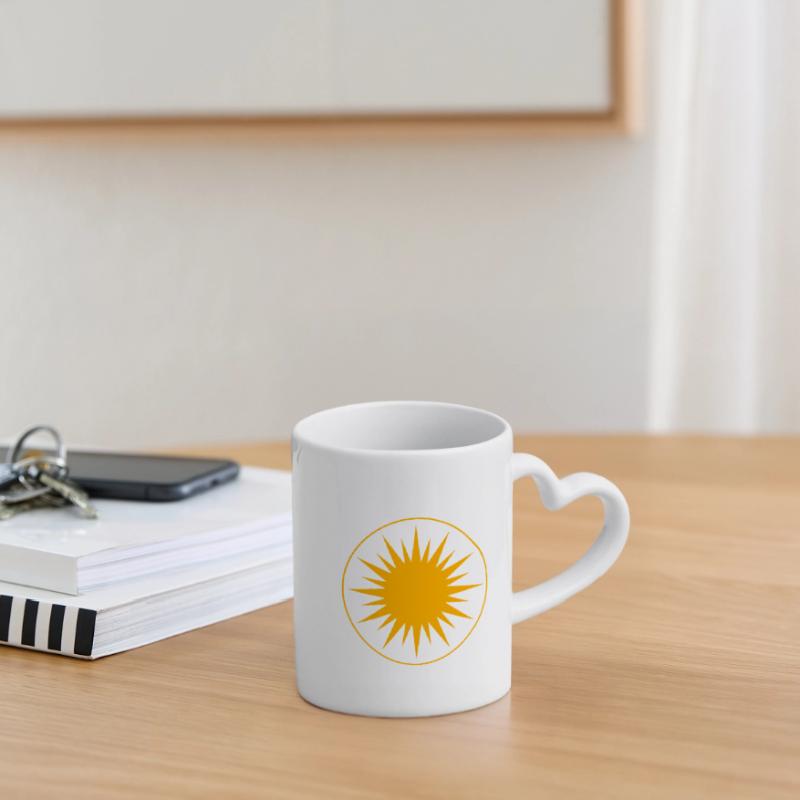 Kurdes Rojava Mug avec anse en forme de cœur