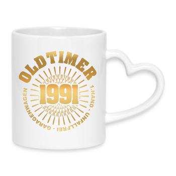 1991 - Tasse mit Herzhenkel - Weiß - Rechts