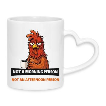 Grognon Pas du matin - Mug avec anse en forme de cœur - blanc - Droite
