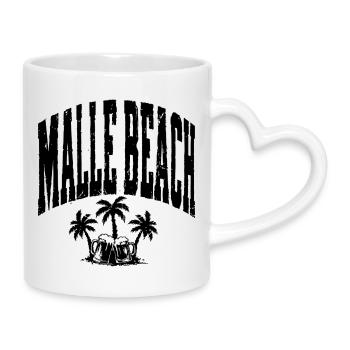 Malle 2026 Malle Beach Party Edition - Tasse mit Herzhenkel - Weiß - Rechts