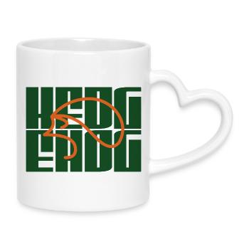 Produits dérivés avec le logo de votre hérisson préféré - Mug avec anse en forme de cœur - blanc - Droite