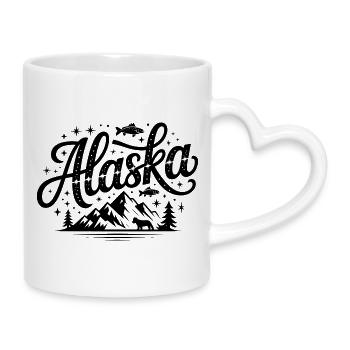 Alaska - Souvenir USA State Design - Tasse mit Herzhenkel - Weiß - Rechts