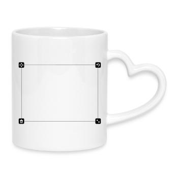Champ Motif - Mug avec anse en forme de cœur - blanc - Droite
