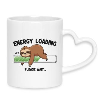 Batterie-Nap-Modus - Tasse mit Herzhenkel - Weiß - Rechts