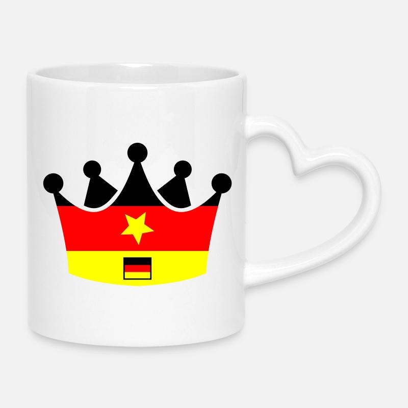 Germany Krone - Mug with Heart-Shaped Handle - white