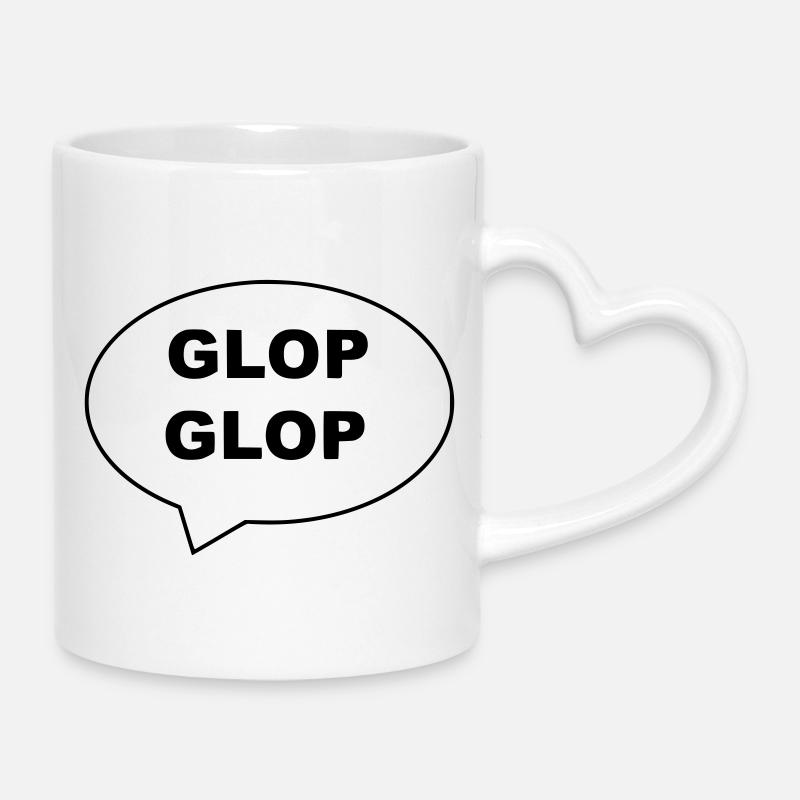 Glop - Tasse mit Herzhenkel - Weiß