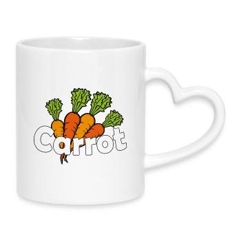 CAROTTE - Mug avec anse en forme de cœur - blanc - Droite
