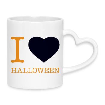 I Love Halloween - Mug with Heart-Shaped Handle - white - Right