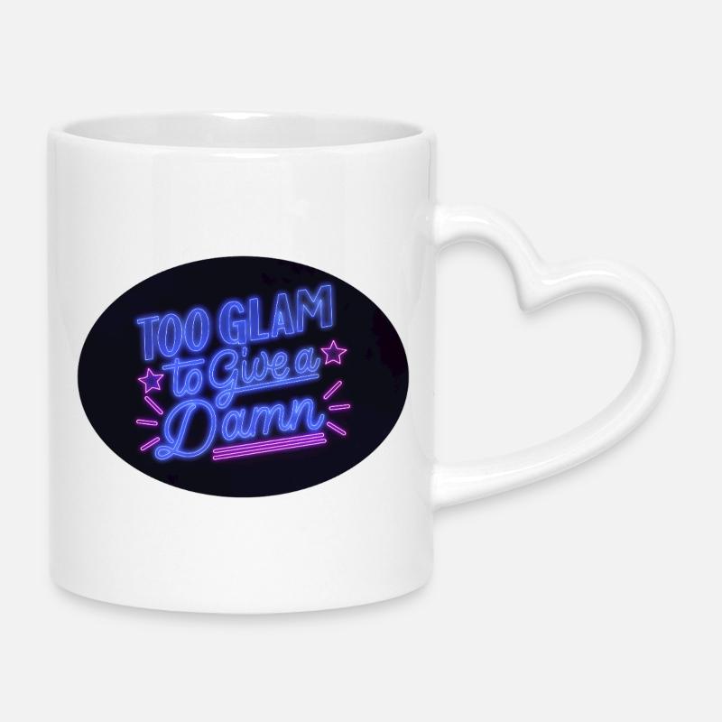 Déclaration Neon Glamour - Mug avec anse en forme de cœur - blanc