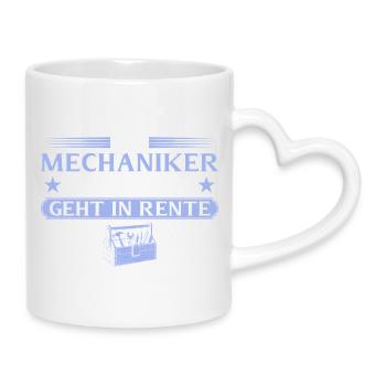 Rentner_Mechaniker_Legende_in_Rente - Mug with Heart-Shaped Handle - white - Right