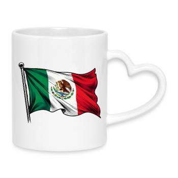 Drapeau du Mexique - Mug avec anse en forme de cœur - blanc - Droite
