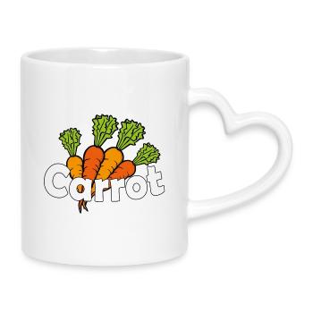 CAROTTE - Mug avec anse en forme de cœur - blanc - Droite