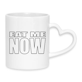 MANGE-MOI MAINTENANT - Mug avec anse en forme de cœur - blanc - Droite